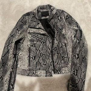BLANK NYC snakeskin leather jacket